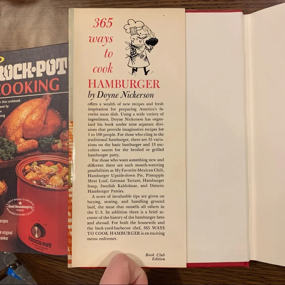 Vintage 365 Ways To Cook Hamburger // 1960s Cookbook // Hardback Cover